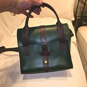 Joy Gryson + Olivia Harris IIIBeCa Duane Street Green and Brown Handbag